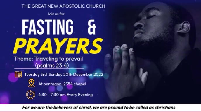 Prayer and fasting Presentation (16:9) template