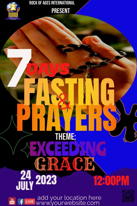 Fasting Design PRAYER AND FASTING Template | PosterMyWall