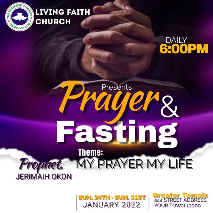 Prayer and fasting Template | PosterMyWall