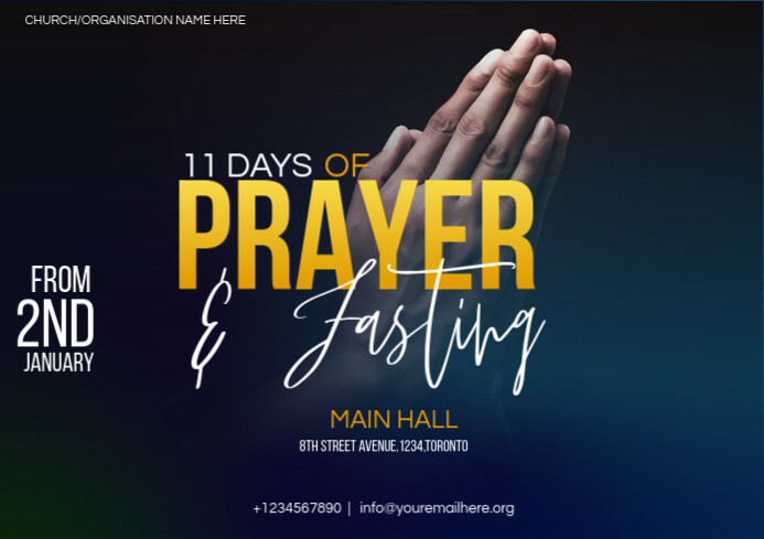 Prayer And Fasting Template PosterMyWall
