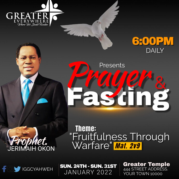 Fasting Design Prayer and fasting Template | PosterMyWall