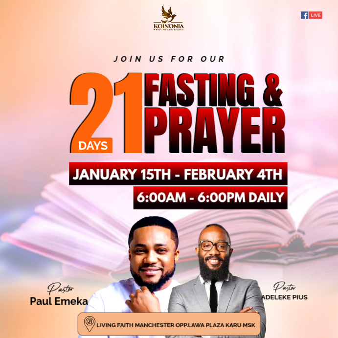 Prayer and fasting Template | PosterMyWall Prayer and fasting Template | PosterMyWall