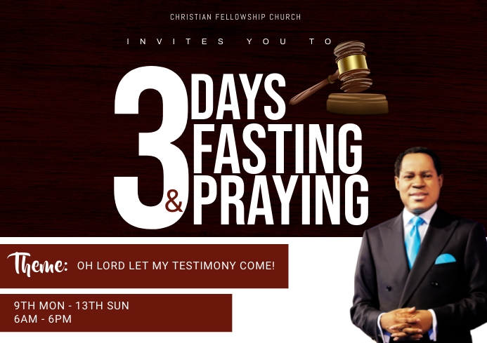 PRAYER AND FASTING Template PosterMyWall