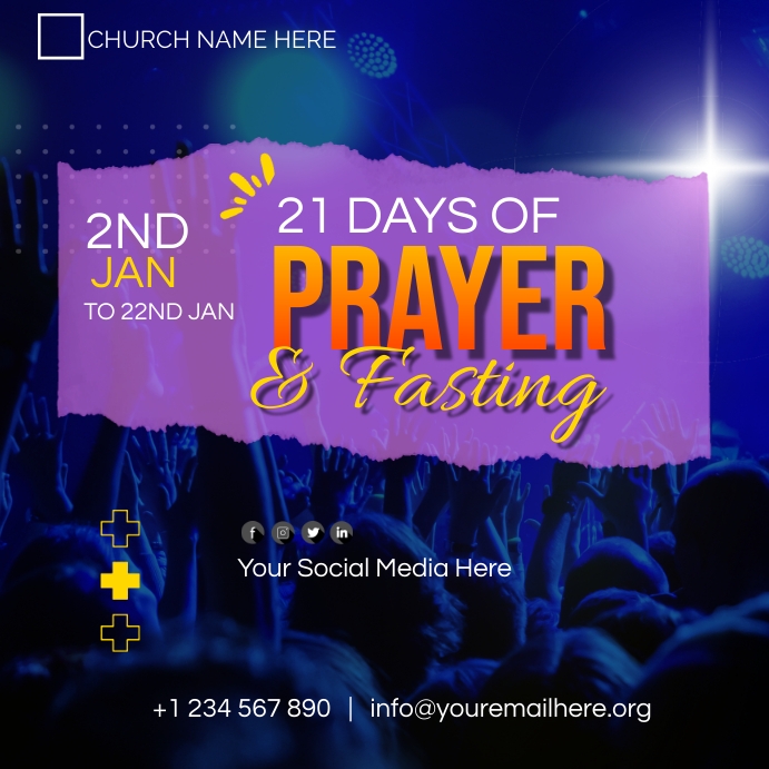 Copy of prayer and fasting PosterMyWall