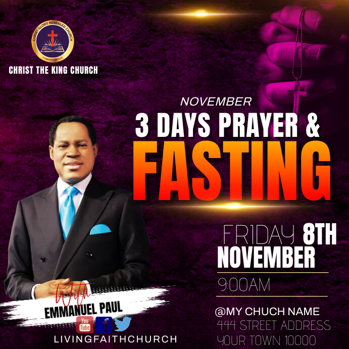 Prayer and fasting Template | PosterMyWall