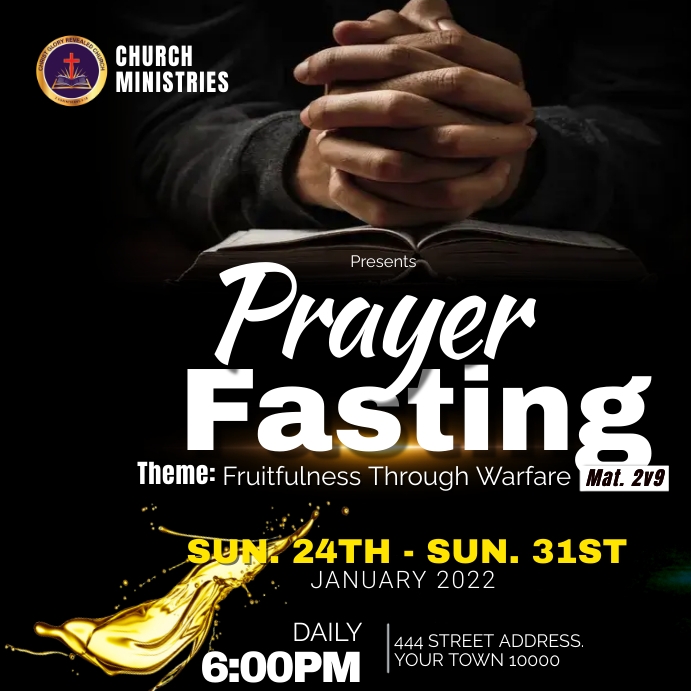 Prayer and fasting Template | PosterMyWall