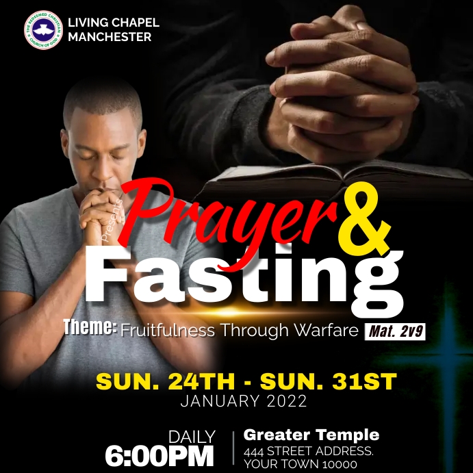 Copy of PRAYER AND FASTING | PosterMyWall