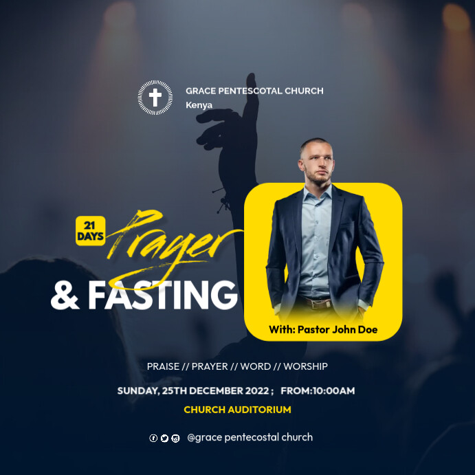 Fasting Design prayer and fasting Template | PosterMyWall