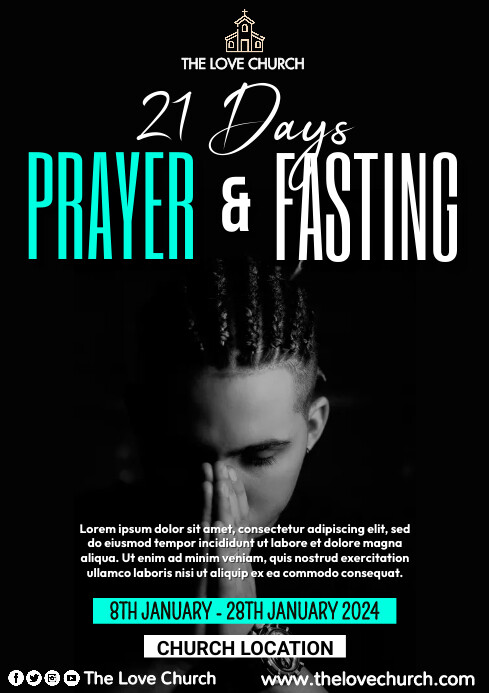 Prayer and fasting Template | PosterMyWall Prayer and fasting Template | PosterMyWall