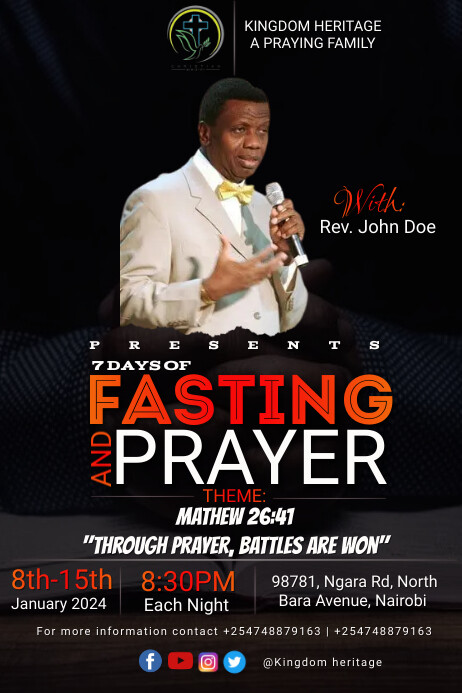 Prayer And Fasting Template PosterMyWall
