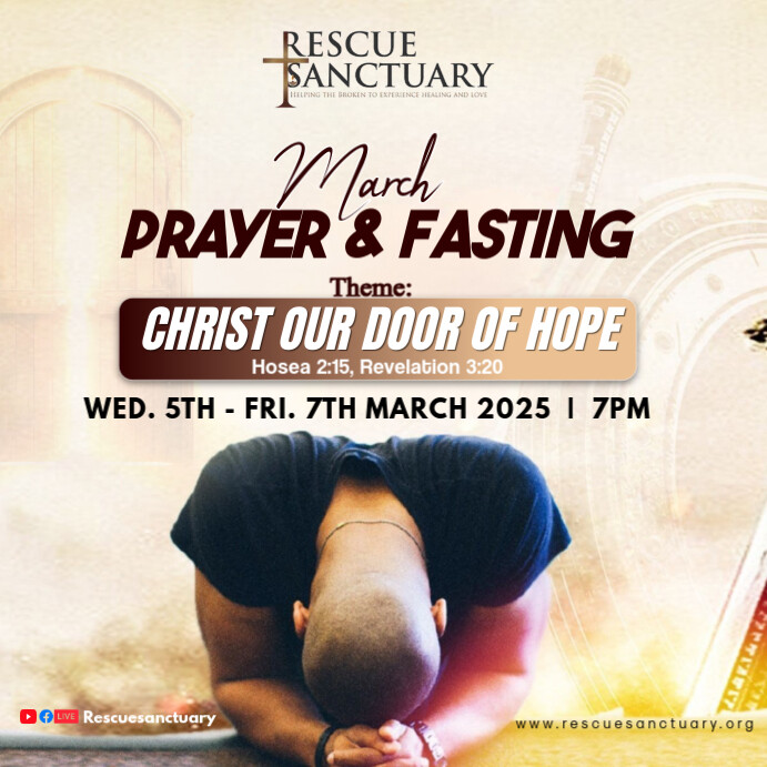 PRAYER AND FASTING Quadrato (1:1) template