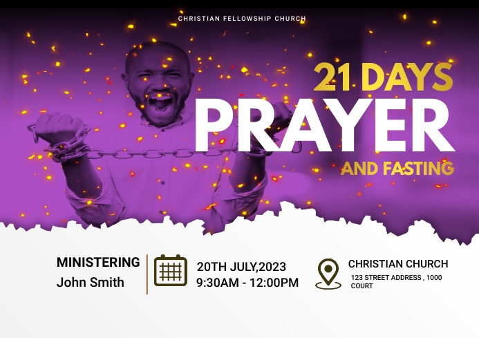 PRAYER AND FASTING Template PosterMyWall
