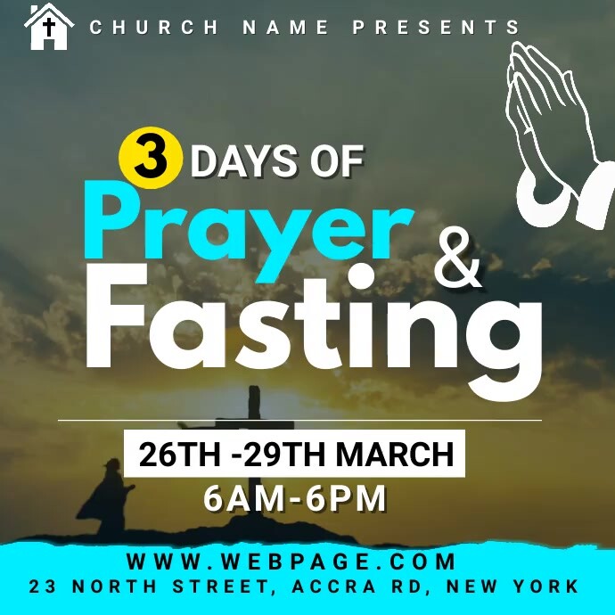 Fasting Design Prayer and fasting design Template | PosterMyWall