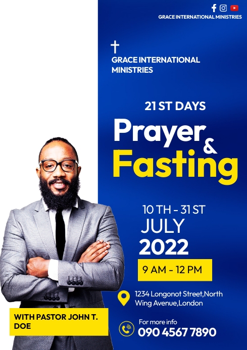 PRAYER AND FASTING FLYER Template PosterMyWall prayer-and-fasting-flyer-template-postermywall