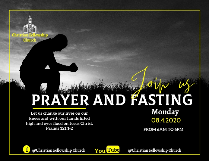 Church Flyer Design Fasting And Prayer Flyer Jacinna mon