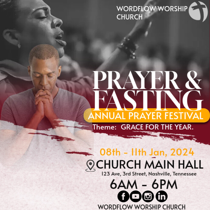 Fasting Design prayer and fasting poster Template | PosterMyWall