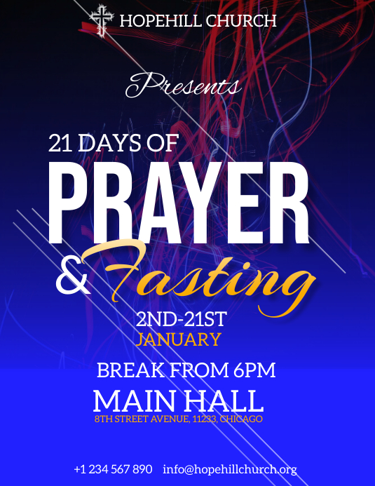 Copy of prayer and fasting poster PosterMyWall