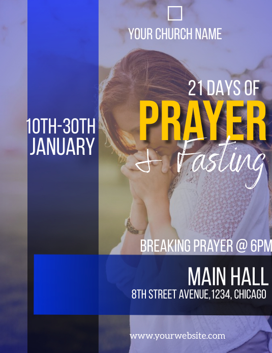 Copy of prayer and fasting poster PosterMyWall