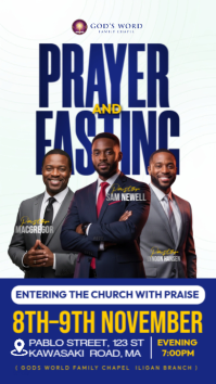 Prayer and Fasting Poster Instagram Story template