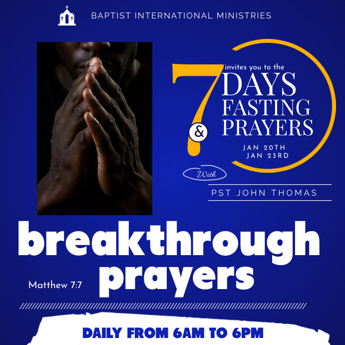 prayer and fasting template | PosterMyWall