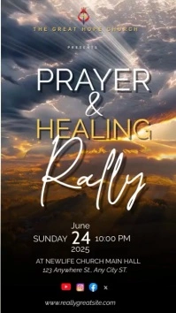 Prayer and Healing Instagram na Kuwento template