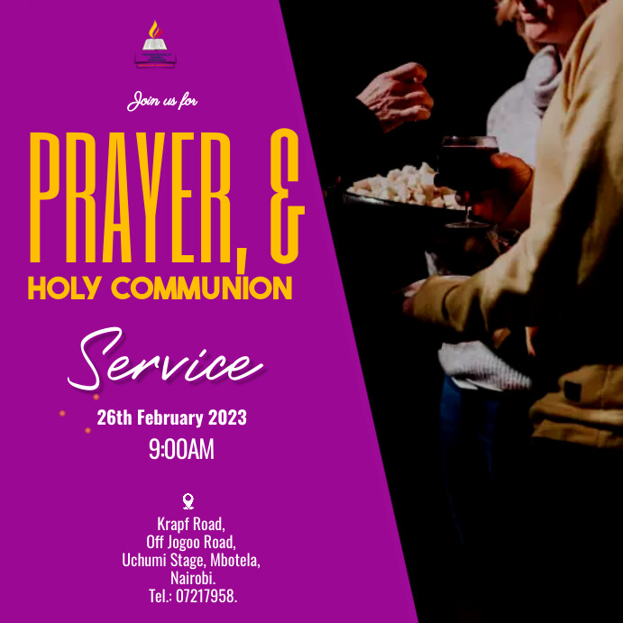 Modèle Prayer and holy communion service | PosterMyWall