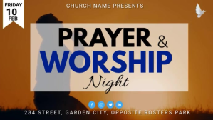 Arancione Prayer and Worship Night Digitalanzeige Template