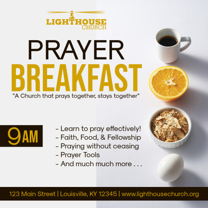 Prayer Breakfast Wpis na Instagrama template