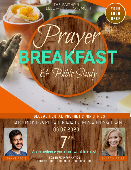 Prayer Breakfast Flyer (US-Letter) template