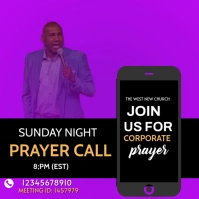 Prayer call flyer Instagram Post template