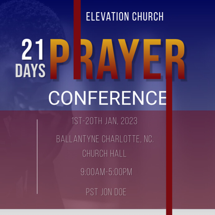 Prayer conference (1) Post Instagram template
