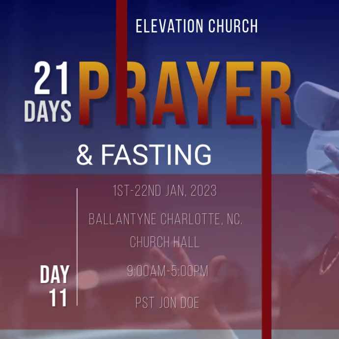 Prayer conference (4) Wpis na Instagrama template
