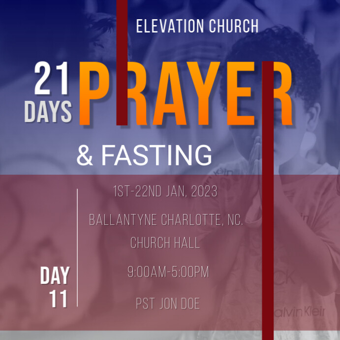 Prayer conference (5) Wpis na Instagrama template