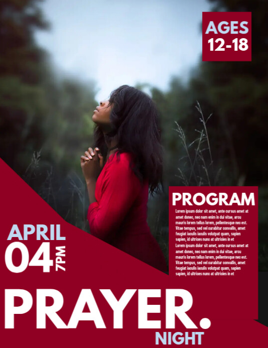 Prayer Template PosterMyWall