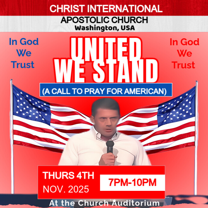 Prayer for the nation's church intercession design template | PosterMyWall