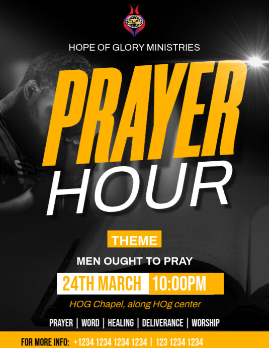 Prayer hour Flyer (US Letter) template