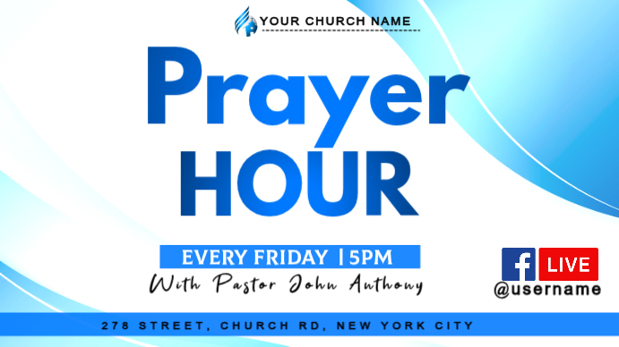 Prayer Hour Digital Display Template | PosterMyWall
