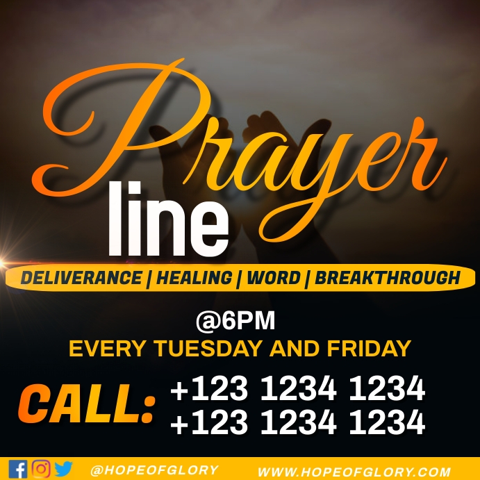 Prayer line Template | PosterMyWall