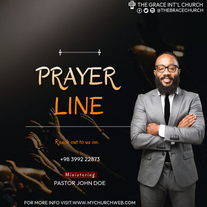 Copy of prayer line | PosterMyWall