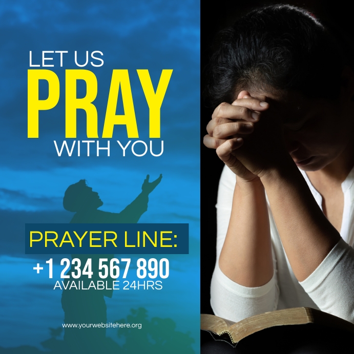 prayer line flyer Template | PosterMyWall