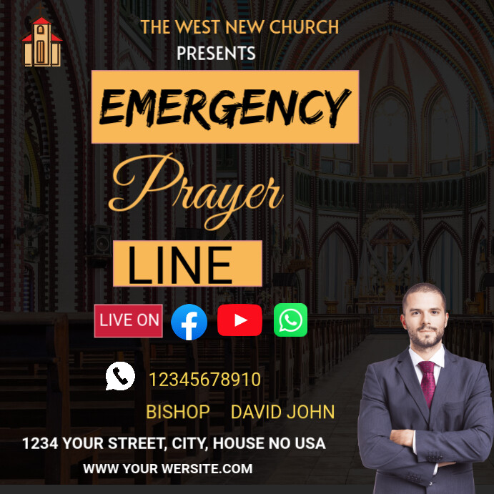 Copy of prayer line flyer template | PosterMyWall