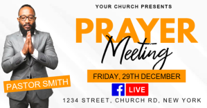 Prayer meeting conference Facebook Shared Image template
