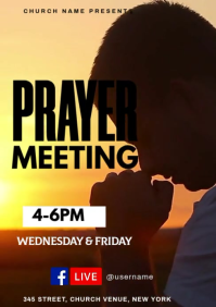 Prayer meeting A5 template