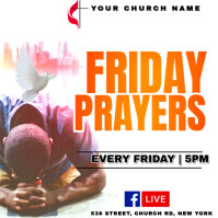 Prayer meeting โพสต์บน Instagram template