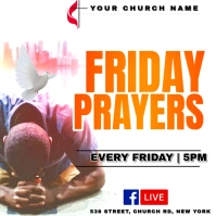 Prayer meeting Publicación de Instagram template