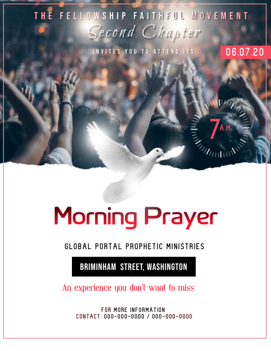 Prayer Meeting Flyer Template PosterMyWall
