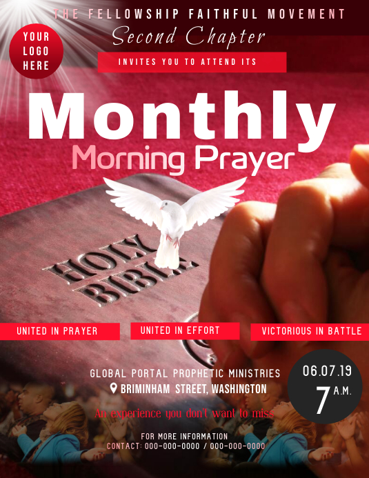 Prayer Flyer Template Free Portal Tutorials