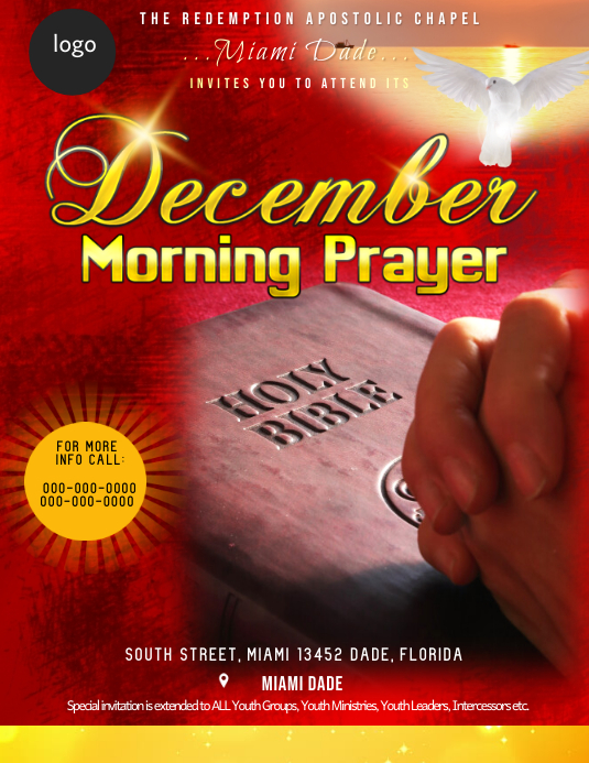 Prayer Meeting Flyer Template PosterMyWall