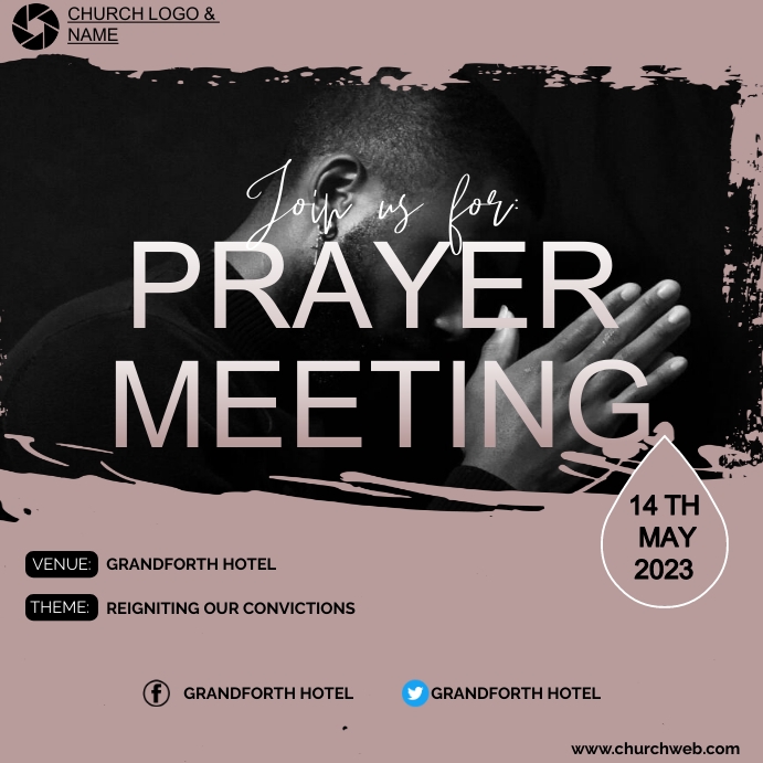 Prayer meeting flyer Template | PosterMyWall
