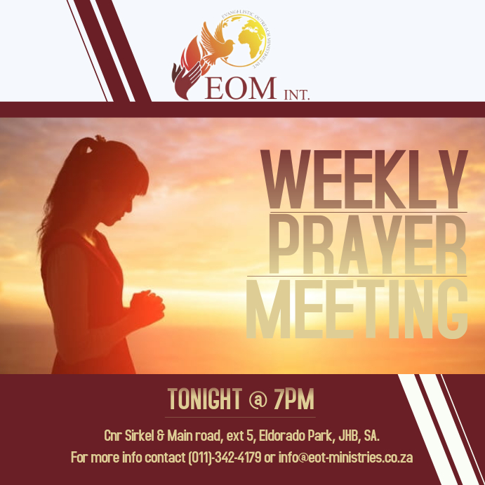 Prayer Meeting service Template | PosterMyWall